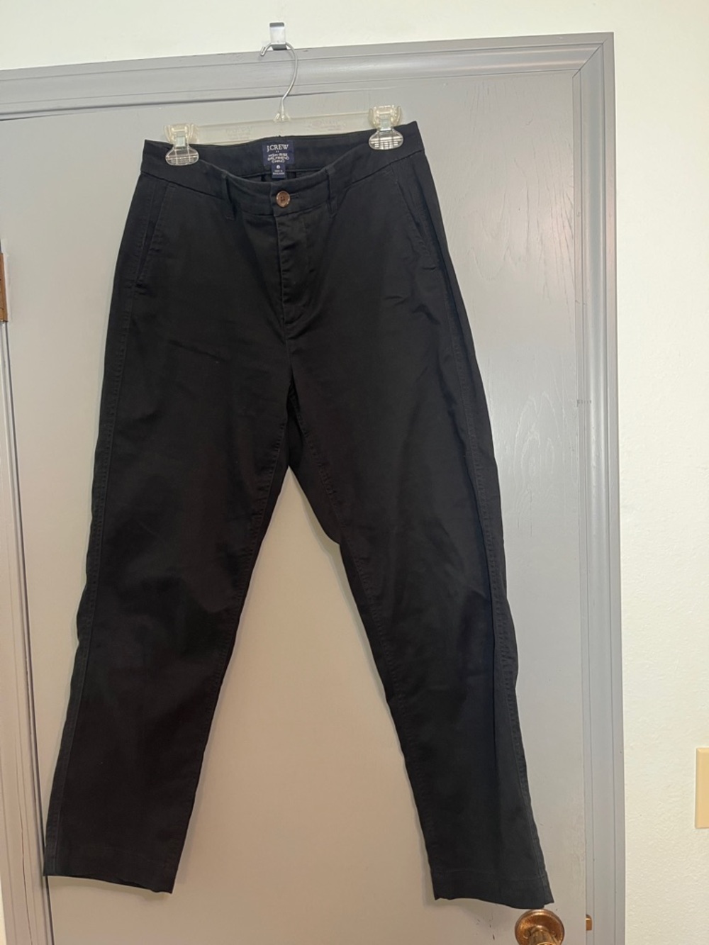 J. Crew Black Womens Chinos - Slim Tapered Fit size 8 black cotton pants